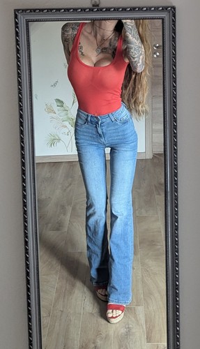 Jeans damen blau 32 xxs - h&m,